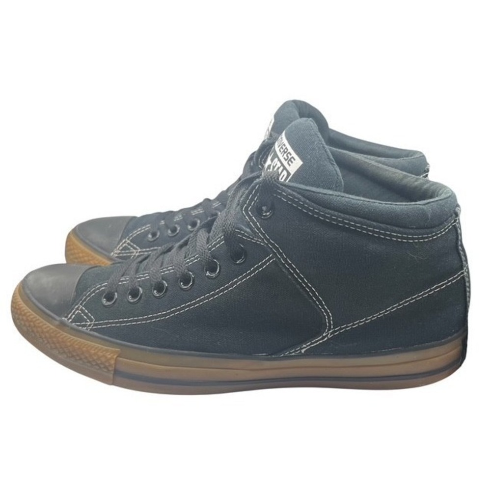 Converse Mens Sz 10 Chuck Taylor Street Mid Sneakers Black With Gum Soles- 1752 - Picture 4 of 8